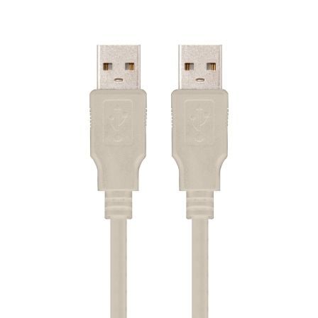 Cable usb 2.0 nanocable 10.01.0302/ usb macho - usb macho/ 1m/ beige