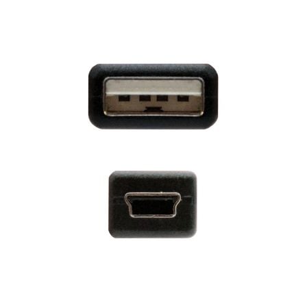 Cable usb 2.0 nanocable 10.01.0402/ usb macho - miniusb macho/ 1.8m/ negro