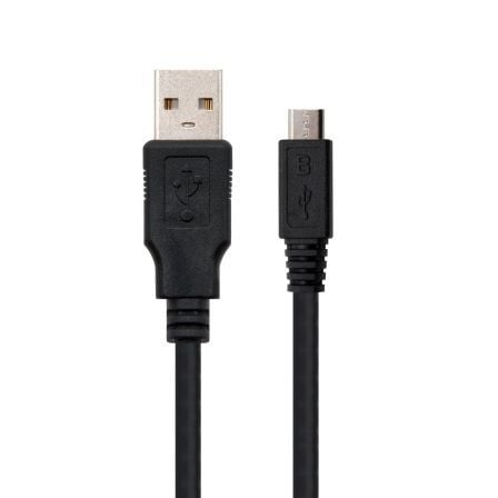 Cable usb 2.0 nanocable 10.01.0500/ usb macho - microusb macho/ 80cm/ negro