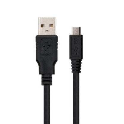 Cable usb 2.0 nanocable 10.01.0500/ usb macho - microusb macho/ 80cm/ negro