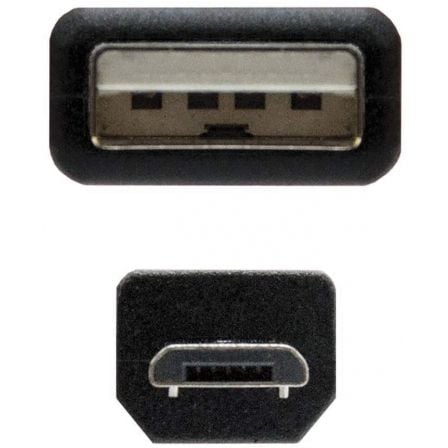 Cable usb 2.0 nanocable 10.01.0501/ usb macho - microusb macho/ 1.8m/ negro