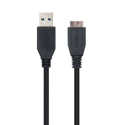 Cable usb 3.0 nanocable 10.01.1101-bk/ usb macho - microusb macho/ 1m/ negro