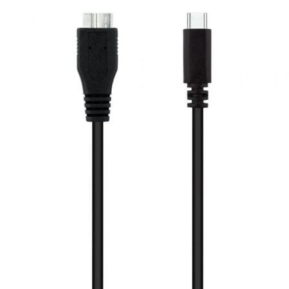 Cable usb 3.0 tipo-c nanocable 10.01.1201-bk/ usb tipo-c macho - microusb macho/ 5gbps/ 1m/ negro