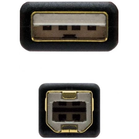 Cable usb 2.0 impresora nanocable 10.01.1203/ usb tipo-b macho - usb macho/ 3m/ negro