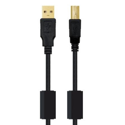 Cable usb 2.0 impresora nanocable 10.01.1205/ usb tipo-b macho - usb macho/ 5m/ negro