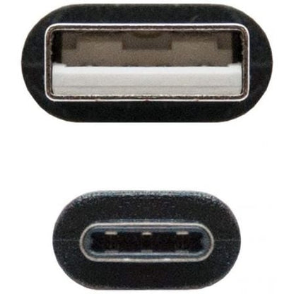 Cable usb 2.0 tipo-c nanocable 10.01.2100/ usb tipo-c macho - usb macho/ 480mbps/ 50cm/ negro