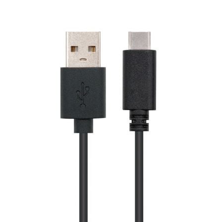 Cable usb 2.0 nanocable 10.01.2101/ usb tipo-c macho - usb macho/ 480mbps/ 1m/ negro