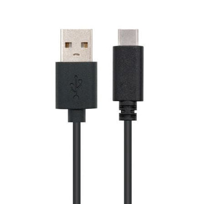 Cable usb 2.0 nanocable 10.01.2101/ usb tipo-c macho - usb macho/ 480mbps/ 1m/ negro