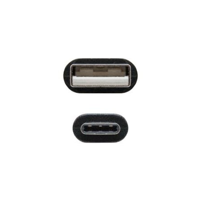 Cable usb 2.0 nanocable 10.01.2101/ usb tipo-c macho - usb macho/ 480mbps/ 1m/ negro