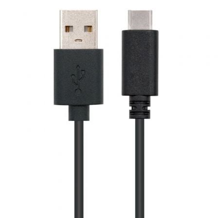 Cable usb 2.0 nanocable 10.01.2103/ usb macho - usb tipo-c macho/ 480mbps/ 3m/ negro