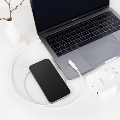 Cable usb 2.0 tipo-c nanocable 10.01.2301-l150-w/ usb tipo-c macho - usb tipo-c macho/ 480mbps/ 1.5m/ blanco