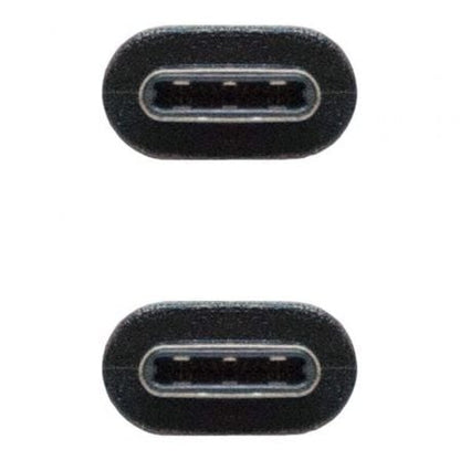 Cable usb 2.0 tipo-c nanocable 10.01.2301/ usb tipo-c macho - usb tipo-c macho/ 480mbps/ 1m/ negro