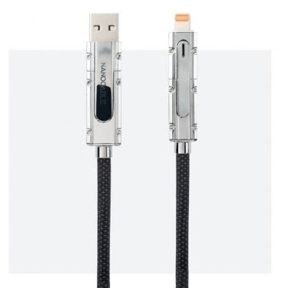 Cable usb 2.0 tipo-c nanocable 10.01.2601/ usb tipo-c macho + usb macho - usb tipo-c macho + lightning macho/ hasta 27w/