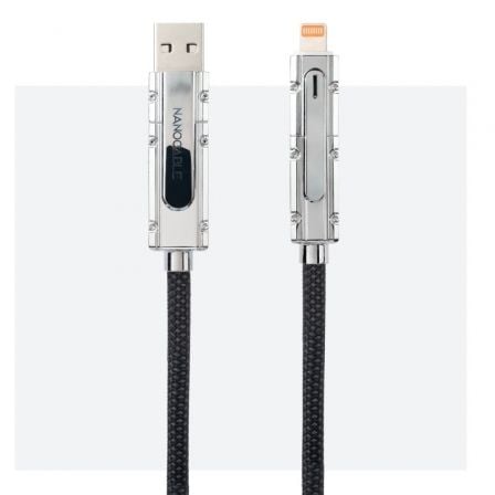 Cable usb 2.0 tipo-c nanocable 10.01.2602/ usb tipo-c macho + usb macho - usb tipo-c macho + lightning macho/ hasta 27w/