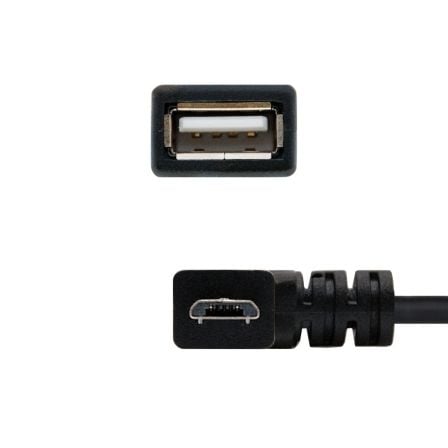 Cable usb 2.0 nanocable 10.01.3600/ microusb macho - usb hembra/ 15cm/ negro