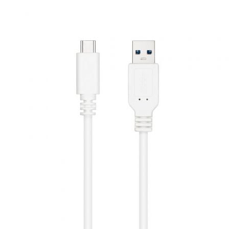 Cable usb 3.1 tipo-c nanocable 10.01.4000-w/ usb tipo-c macho - usb macho/ 50cm/ blanco