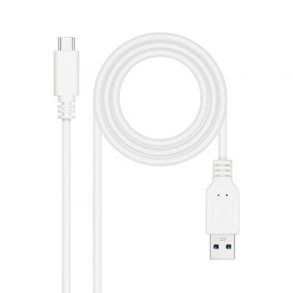 Cable usb 3.1 tipo-c nanocable 10.01.4001-w/ usb tipo-c macho - usb macho/ 10gbps/ 1m/ blanco