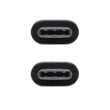 Cable usb 3.1 nanocable 10.01.4101/ usb tipo-c macho - usb tipo-c macho/ 1m/ negro