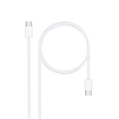Cable usb 2.0 tipo-c nanocable 10.01.6002-co/ usb tipo-c macho - usb tipo-c macho/ hasta 60w/ 480mbps/ 2m/ blanco