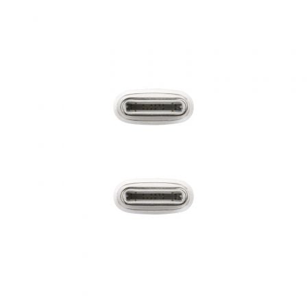 Cable usb 2.0 tipo-c nanocable 10.01.6002-co/ usb tipo-c macho - usb tipo-c macho/ hasta 60w/ 480mbps/ 2m/ blanco