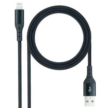 Cable usb 2.0 lightning nanocable 10.10.0401-cobk/ usb macho - lightning macho/ 1m/ negro