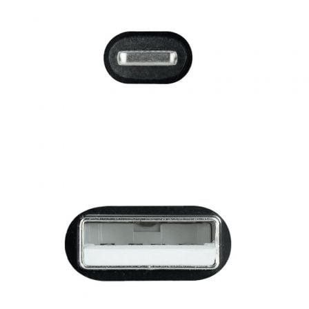 Cable usb 2.0 lightning nanocable 10.10.0401-cobk/ usb macho - lightning macho/ 1m/ negro