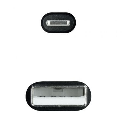 Cable usb 2.0 lightning nanocable 10.10.0401-cobk/ usb macho - lightning macho/ 1m/ negro