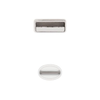 Cable usb 2.0 lightning nanocable 10.110.0401/ usb macho - lightning macho/ 1m/ blanco