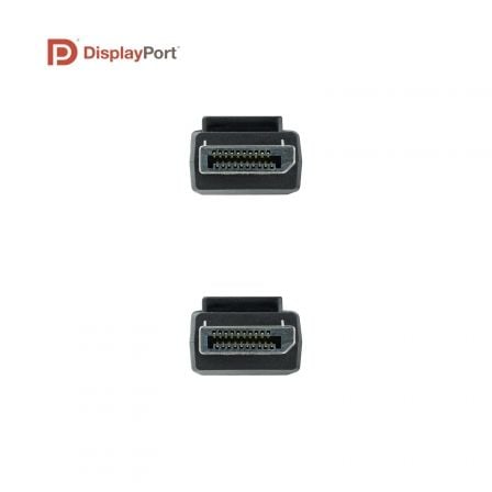 Cable displayport 1.4 8k nanocable 10.15.2502/ displayport macho - displayport macho/ 2m/ certificado/ negro