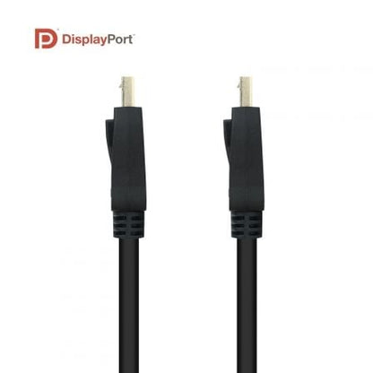Cable displayport 1.4 8k nanocable 10.15.2502/ displayport macho - displayport macho/ 2m/ certificado/ negro