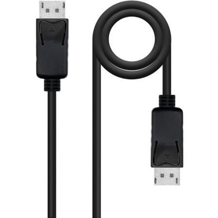 Cable displayport 1.4 8k nanocable 10.15.2801/ displayport macho - displayport macho/ 1m/ certificado/ negro