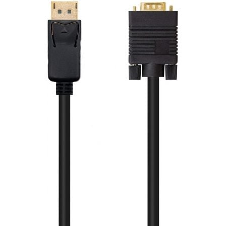 Cable conversor nanocable 10.15.4402/ displayport macho - vga macho/ 2m/ negro
