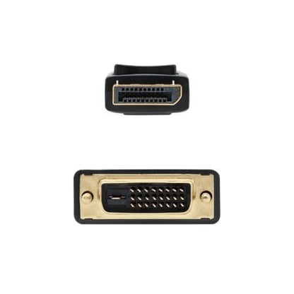 Cable conversor nanocable 10.15.4502/ displayport macho - dvi macho/ 2m/ negro