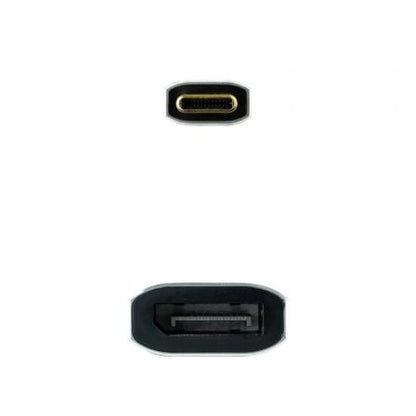 Conversor nanocable 10.16.4104-g/ usb tipo-c macho - displayport hembra/ 15cm/ gris