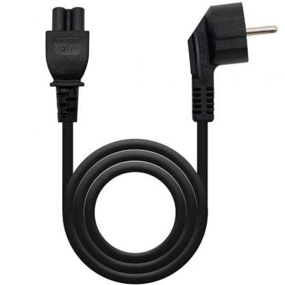 Cable alimentación trébol nanocable 10.22.0302-l200/ schuko macho - c5 hembra/ 2m/ negro