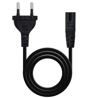Cable alimentación forma 8 nanocable 10.22.0402-l200/ cee7/16 macho - c7 hembra/ 2m/ negro