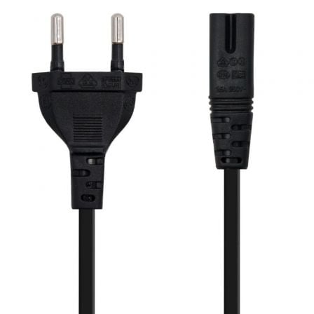 Cable alimentación forma 8 nanocable 10.22.0402-l200/ cee7/16 macho - c7 hembra/ 2m/ negro