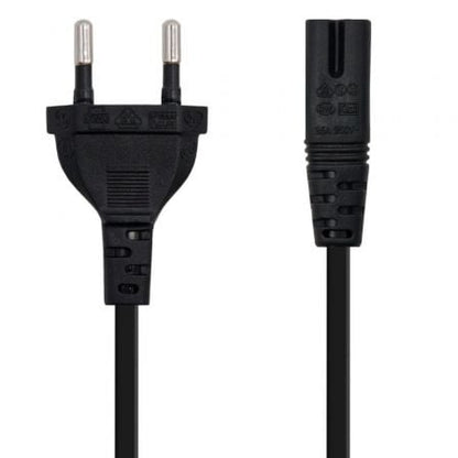 Cable alimentación forma 8 nanocable 10.22.0402-l200/ cee7/16 macho - c7 hembra/ 2m/ negro