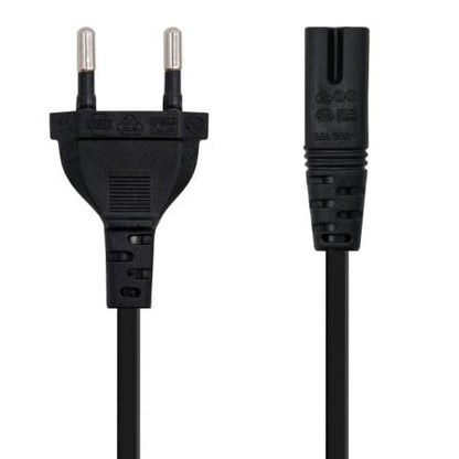 Cable alimentación forma 8 nanocable 10.22.0402/ cee7/16 macho - c7 hembra/ 1.5m/ negro