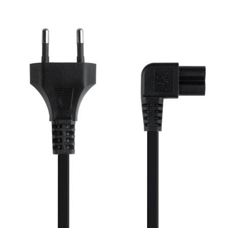 Cable alimentación acodado nanocable 10.22.0503/ cee7/16 macho - c7 hembra/ 3m/ negro