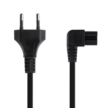 Cable alimentación acodado nanocable 10.22.0503/ cee7/16 macho - c7 hembra/ 3m/ negro