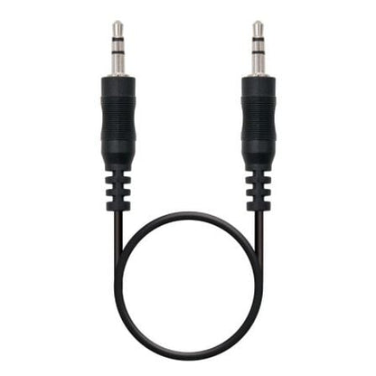 Cable estéreo nanocable 10.24.0100/ jack 3.5 macho - jack 3.5 macho/ 30cm/ negro
