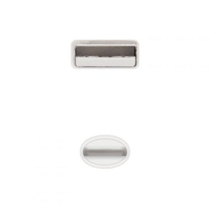 Cable usb 2.0 lightning nanocable 10.10.0400/ usb macho - lightning macho/ 50 cm/ blanco