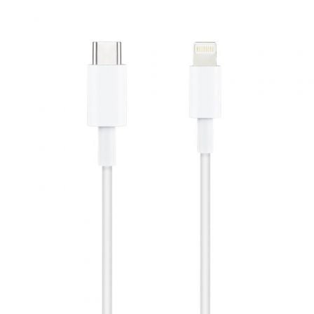 Cable usb 2.0 tipo-c lightning nanocable 10.10.0601/ usb tipo-c macho - lightning macho/ 1m/ blanco