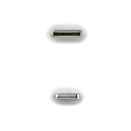 Cable usb 2.0 tipo-c lightning nanocable 10.10.0601/ usb tipo-c macho - lightning macho/ 1m/ blanco