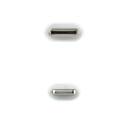 Cable usb 2.0 tipo-c lightning nanocable 10.10.0602/ usb tipo-c macho - lightning macho/ 2m/ blanco