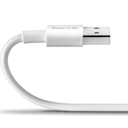 Cable usb 2.0 ngs zyro-ac/ usb macho - usb tipo-c macho/ hasta 15w/ 480mbps/ 1m/ blanco