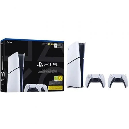 Consola Sony Playstation 5 - PS5 Slim Digital 825GB/ Incluye 2 Mandos Dual Sense