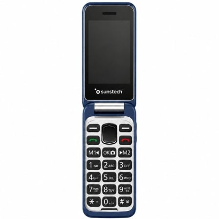 Teléfono Móvil Sunstech CELT26 para Personas Mayores/ Azul