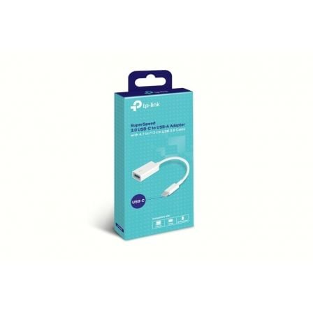 Cable usb 2.0 tp-link uc400/ usb tipo-c macho - usb hembra/ 10cm/ blanco